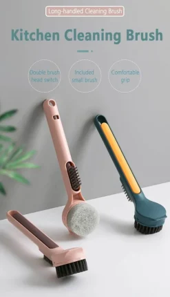 2in1 Spülbürste mit langem Griff