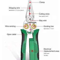 8-in-1 Wire Stripping Pliers - Multi-Tool Electrician Tool