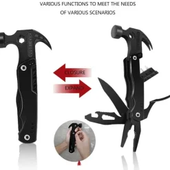 14-in-1-Camping-Multifunktionswerkzeug aus Edelstahl – Tragbares Allzweckwerkzeug für den Außenbereich