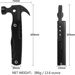 14-in-1-Camping-Multifunktionswerkzeug aus Edelstahl – Tragbares Allzweckwerkzeug für den Außenbereich