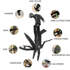 14-in-1-Camping-Multifunktionswerkzeug aus Edelstahl – Tragbares Allzweckwerkzeug für den Außenbereich