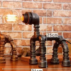 Industrial Dog Table Lamp - Puppy Pet Decor