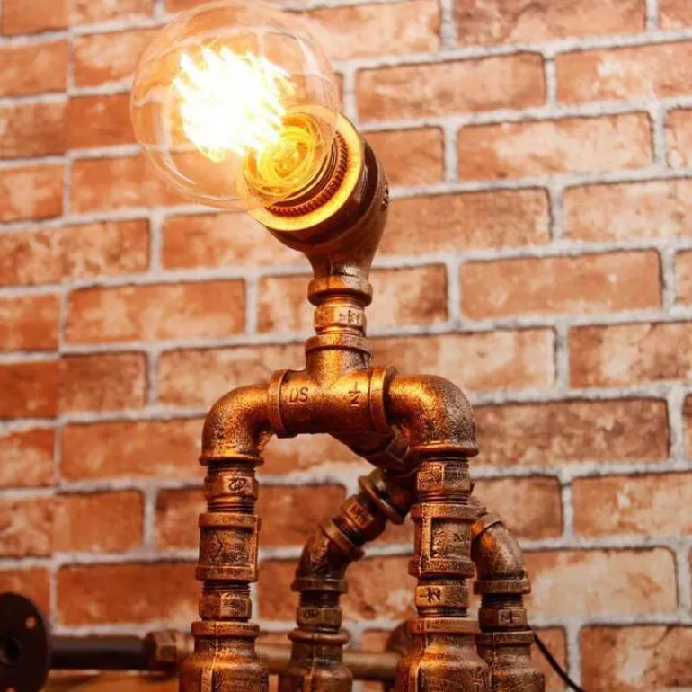 Industrial Dog Table Lamp - Puppy Pet Decor