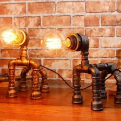 Industrial Dog Table Lamp - Puppy Pet Decor