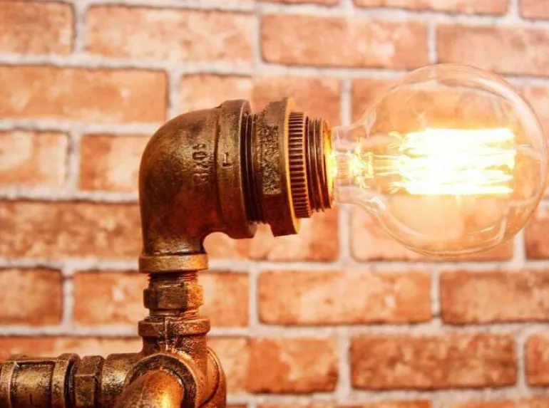 Industrial Dog Table Lamp - Puppy Pet Decor