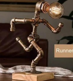 Industrial Robot Table Lamp - Iron Pipe Human Design