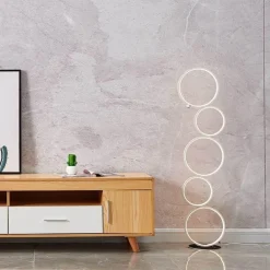 Infinity Ring Floor Lamp - Modern LED Light Fixture