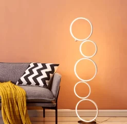 Infinity Ring Floor Lamp - Modern LED Light Fixture