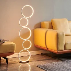 Infinity Ring Floor Lamp - Modern LED Light Fixture