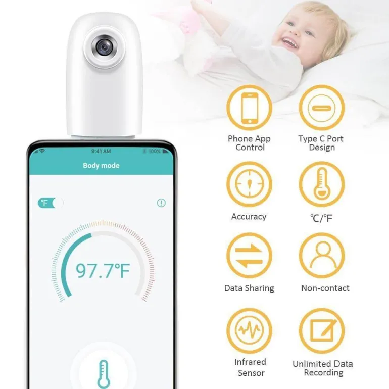 Infrarot-Stirnthermometer – Tragbarer digitaler Temperaturscanner