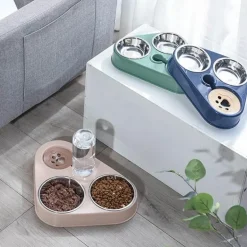 3-in-1-Futternapf-Set aus Edelstahl – langlebige Futternäpfe für Hunde und Katzen