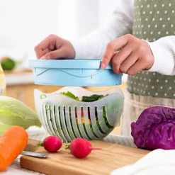 3-in-1-Gemüseschneider – Küchenwerkzeug zur Lebensmittelzubereitung, Abtropfgestell