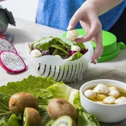 3-in-1-Gemüseschneider – Küchenwerkzeug zur Lebensmittelzubereitung, Abtropfgestell