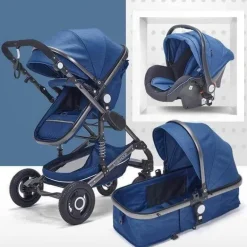 3-in-1-Kinderwagen – Modernes, multifunktionales Hochlandschaftsdesign