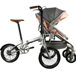 2-in-1-Kinderwagenfahrrad - Umbaubares Lastenfahrrad