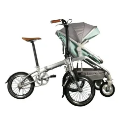 2-in-1-Kinderwagenfahrrad - Umbaubares Lastenfahrrad