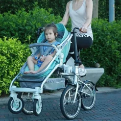 2-in-1-Kinderwagenfahrrad - Umbaubares Lastenfahrrad