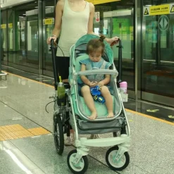 2-in-1-Kinderwagenfahrrad - Umbaubares Lastenfahrrad