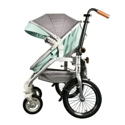 2-in-1-Kinderwagenfahrrad - Umbaubares Lastenfahrrad