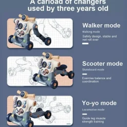 3-in-1-Lauflernwagen für Babys – Anti-Rollover-Wagen