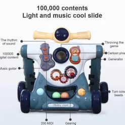 3-in-1-Lauflernwagen für Babys – Anti-Rollover-Wagen