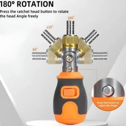 8-in-1-Mini-Ratschenschraubendreher mit Magnet – Tragbares Werkzeug