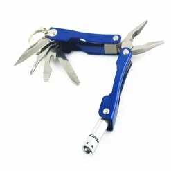 9-in-1-Multitool aus Aluminium mit Schlüsselanhänger – kompaktes, tragbares Entdeckerwerkzeug