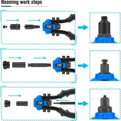 3-in-1-Nietmuttern-Werkzeugsatz – Handniet- und Mutternsetzer-Set