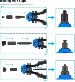 3-in-1-Nietmuttern-Werkzeugsatz – Handniet- und Mutternsetzer-Set