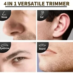 4-in-1-Pflegeset für Nasen- und Ohrenhaarschneider mit Akku