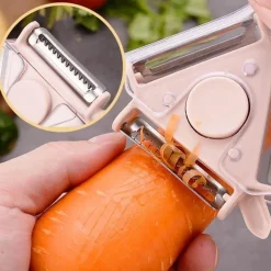 3-in-1-Rotationsschäler aus Edelstahl für Obst und Gemüse
