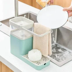 3-in-1-Seifenhalter-Abtropffläche – Multifunktionaler Küchen-Aufbewahrungs-Organizer