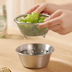 2-in-1-Siebset aus Edelstahl – Küchenkochwerkzeug