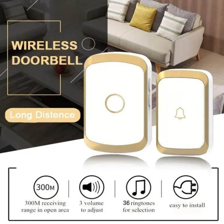 Intelligente kabellose Türklingel mit Touch-Taste – WLAN-aktiviertes Klingeln