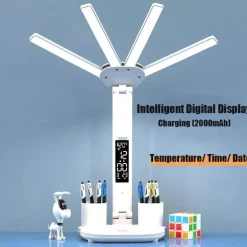 Intelligente multifunktionale Tischlampe – 3-in-1-Design mit vier Köpfen
