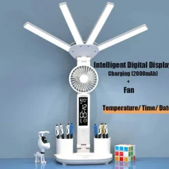 Intelligente multifunktionale Tischlampe – 3-in-1-Design mit vier Köpfen
