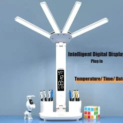Intelligente multifunktionale Tischlampe – 3-in-1-Design mit vier Köpfen