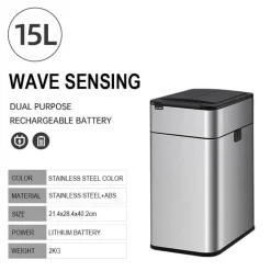 Intelligenter automatischer Sensor-Mülleimer aus Edelstahl