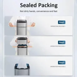 Intelligenter automatischer Sensor-Mülleimer aus Edelstahl