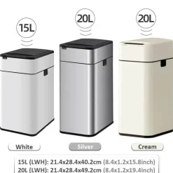 Intelligenter automatischer Sensor-Mülleimer aus Edelstahl