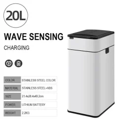 Intelligenter automatischer Sensor-Mülleimer aus Edelstahl