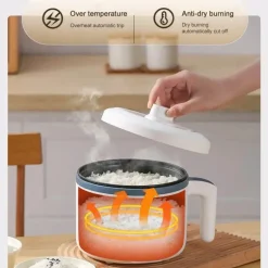 Intelligenter elektrischer Reiskocher – Automatisches Kochen zu Hause mit zwei Schichten leicht gemacht