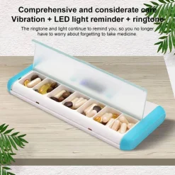 Intelligenter Pillen-Organizer mit Alarm – Automatische Erinnerungsbox
