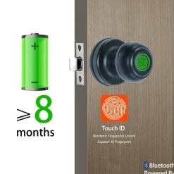 Intelligenter Türknauf mit Fingerabdruck – Touch-Lock-System