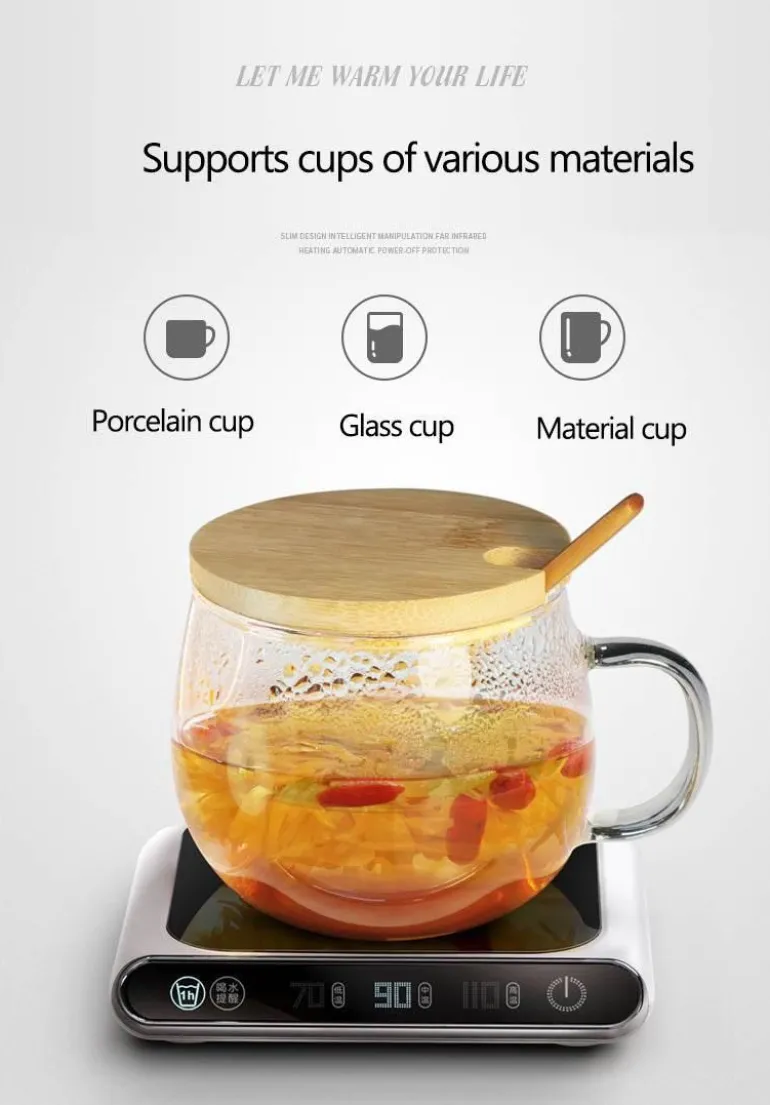 Intelligenter USB-Tassenwärmer-Untersetzer – Elegantes Kaffee-Wärme-Schreibtisch-Accessoire