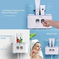 Intelligenter Zahnpastaspender – Badezimmer-Organizer zur Wandmontage