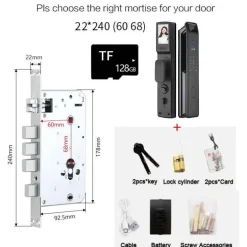 Intelligentes Fingerabdruck-Türschloss - Sicherheitsschloss mit automatischer Gesichtserkennung