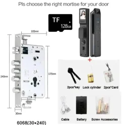 Intelligentes Fingerabdruck-Türschloss - Sicherheitsschloss mit automatischer Gesichtserkennung