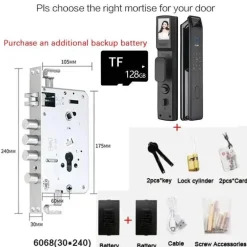 Intelligentes Fingerabdruck-Türschloss - Sicherheitsschloss mit automatischer Gesichtserkennung