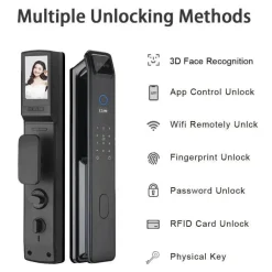 Intelligentes Fingerabdruck-Türschloss - Sicherheitsschloss mit automatischer Gesichtserkennung